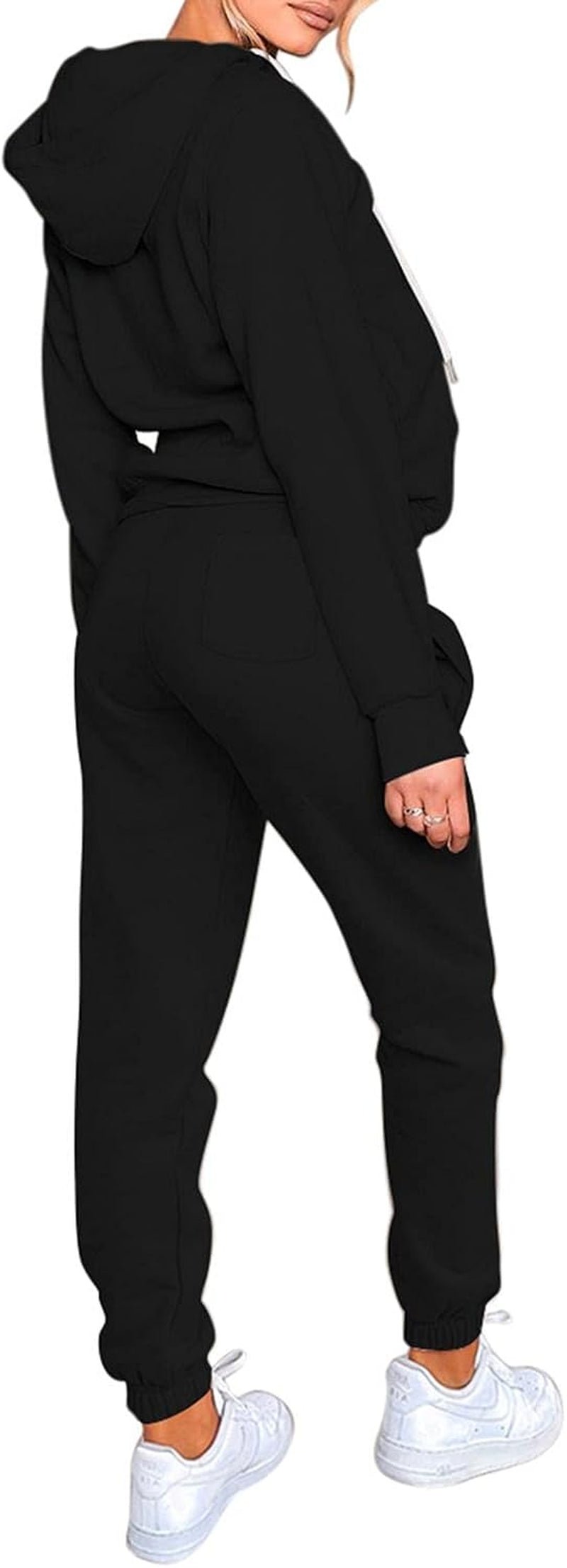 Womens Fall Tracksuit Zip up Hoodie and Sweatpants Set 2 Pieces Sweatsuits Jogger Sets with Pockets